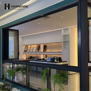 Jendela lipat sisi aluminium bermotor pintar, dengan pembukaan lipat dua Horizontal untuk rumah Modern - Product Image 1