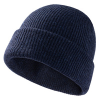 Gorro de Punto Holgado Deportivo al por Mayor, Gorro de Invierno Cálido para Mujer, Gorro de Ciclismo con Vuelta, Gorro Beanie Liso