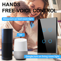 Alexa-Interruptor táctil inteligente Tuya, inalámbrico, RF, 433Mhz, remoto, 1/2/3 entradas