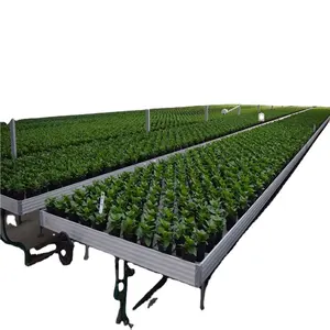 농업 온실을 위한 Hydroponic 4x8 회전 테이블 홍수 쟁반 플라스틱 회전 테이블