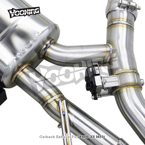 Silencieux Valvetronic OBM Catback pour <span class=keywords><strong>BMW</strong></span> X5 <span class=keywords><strong>M50i</strong></span> 4.4TT 2019-2024, échappement en acier inoxydable, système de tuyaux d'échappement X Design Cat Pipe - Product Image 3