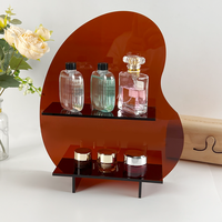 Boîte de rangement de présentoir cosmétique de vanité en acrylique mobile pour les magasins à domicile et les expositions en métal, plastique et bois