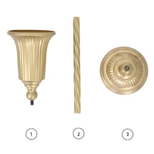 Centre de table de mariage transfrontalier de style européen rétro, en fer doré gravé, de haute qualité, avec tige filetée ornementale - Product Image 5