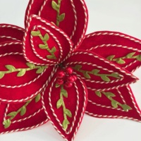 Fleurs artificielles de Noël, Poinsettia en polyester, couleur et taille personnalisées pour la décoration murale, des arbres, extérieurs, maisons, centres commerciaux et fêtes