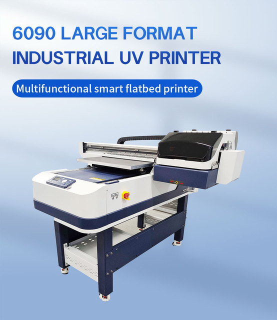 Industrial Flatbed UV Printer 6090 High-Speed Cylindrical Wide Application logo Printer with I3200-U1/I1600-U1