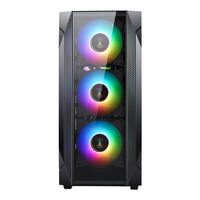 Hongyi M-ATX /ATX/ITX table verticale SPCC HD Audio ARGB panneau lumineux gamer ordinateur de jeu pc boîtier et tours avec ventilateur RGB