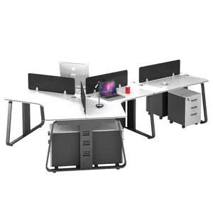 模块化办公家具书桌4/6/8人工作站办公家具制造商