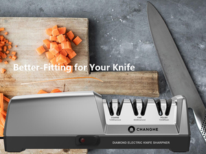 Affûteur de couteaux électrique professionnel pour la cuisine à domicile puissance durable bon effet d'affûtage diamant cuisine professionnelle - Product Image 4