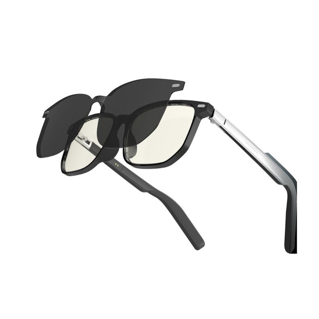 Cross-Border New Style for Smart Glasses Sunglasses Magnetic Clip-On Lenses Black Technology Call-Making Music PC Frame