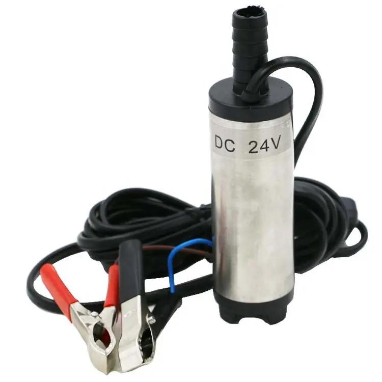 Minibomba eléctrica de diésel de 24V, 12V, 51mm, 30lpm, sumergible, transferencia de agua, aceite, combustible, para coche, Camping y pesca, nueva