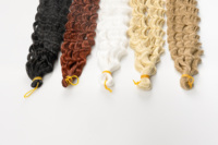Extensions de cheveux tressés personnalisées de haute qualité, en fibres haute température, à trame unique, lisses et résistantes à la chaleur