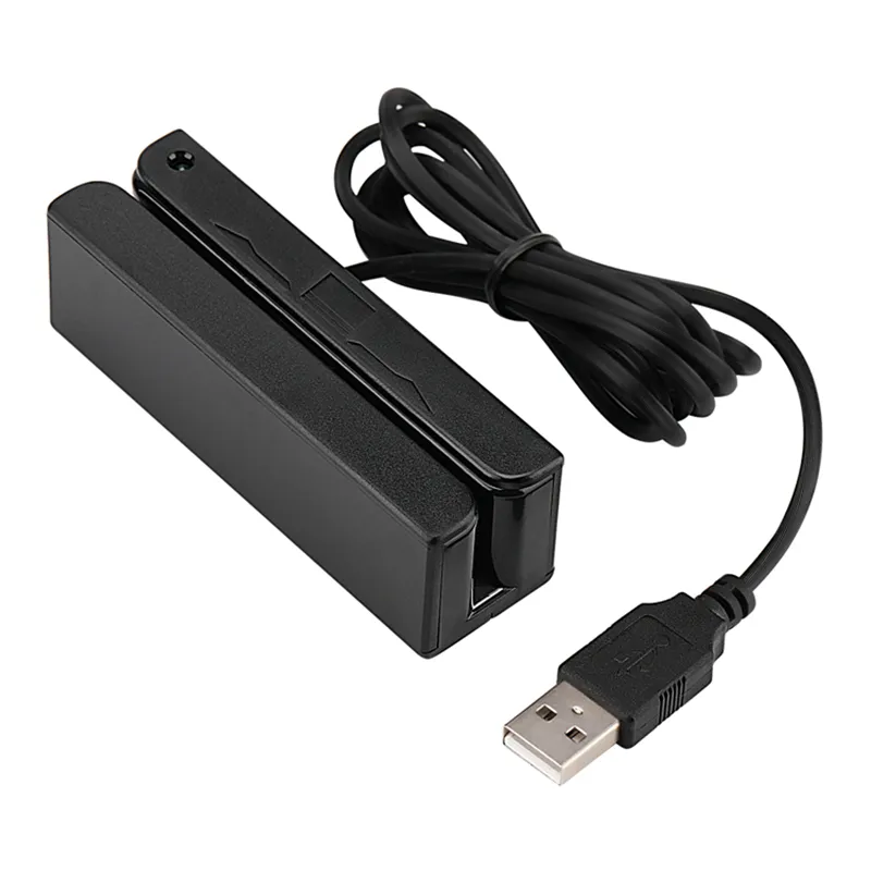 Msr90 leitor de cartão magnético usb, leitor de cartão com listras magnéticas portátil