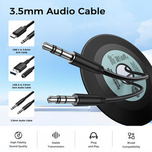All'ingrosso all'ingrosso 3.5MM Audio <span class=keywords><strong>Aux</strong></span> a Type-C cavi <span class=keywords><strong>USB</strong></span> un maschio 3.5MM Audio femmina cavi microfono per Iphone ad Android - Product Image 2