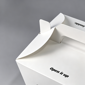 SunShine Kraft Paper Self Erecting Box With Handle Four Color Printing Food Packaging - Product Image 4