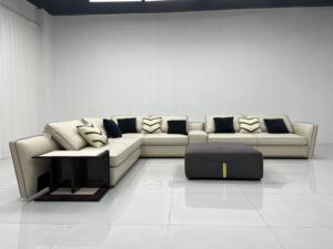 MOYI, tela de cuero de alta calidad moderna de lujo, <span class=keywords><strong>Capri</strong></span> de lujo, sofá de sala de estar Simple, muebles de sala de estar para Villa - Product Image 5