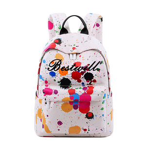 Bestwarn 2022 all'ingrosso grande capacità di stampa PVC zaino portatile Preppy studente scuola universitaria <span class=keywords><strong>borsa</strong></span> Casual <span class=keywords><strong>per</strong></span> le donne - Product Image 2