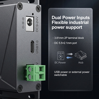 Sipolar A-4A30M4 Hub USB 3.0 Industri Tangguh 4 Port Kecepatan Tinggi 5Gbps Pemasangan Rel DIN Splitter USB untuk PC Industri