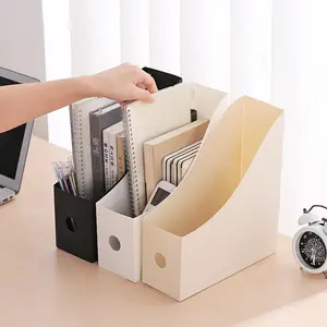 Organizador de documentos de buena calidad, papelería, artículos diversos, escritorio de oficina, almacenamiento de plástico grueso, caja de libros plegable