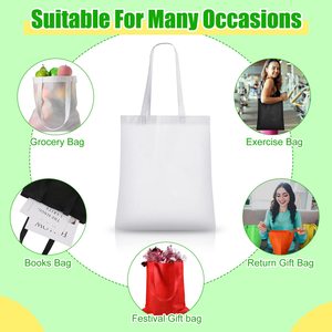 Sacs fourre-tout non tissés personnalisés, écologiques, recyclés et robustes, avec logo personnalisé et couleur pour courses réutilisables - Product Image 6