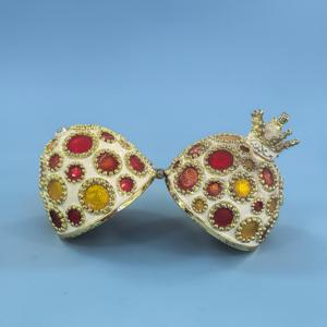 Boîte à bijoux en forme d'œuf en métal émaillé, boîte à bijoux en forme d'œuf de Pâques, artisanat de commerce extérieur - Product Image 3