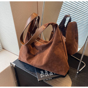 Vintage Matte PU Zipper Tote Bag Commuting Underarm Large Capacity Single Shoulder Women's Polyester Lining Spring 2025 - Product Image 1