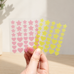 Patch Colorati per Acne con 36 Stelle/Cuori, Assorbenti e Coprenti, Prodotto per la Cura Personale e la Bellezza - Product Image 2