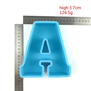 Molde de resina de silicona DIY para letras del alfabeto grandes, para posavasos de arte de geoda y ágata, variedad de moldes de resina de silicona para hacer manualidades de resina - Product Image 5