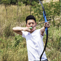Mainan Menembak Target Berburu Luar Ruangan Set Busur dan Panah Recurve untuk Anak-anak