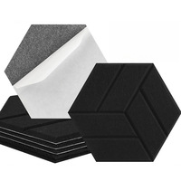 Tuiles hexagonales personnalisées de haute qualité en feutre auto-adhésives pour traitement acoustique et panneaux muraux insonorisés