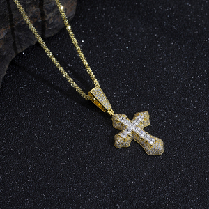 จี้เงินประดับเพชรแล็บโกรว์ MSN-876 S925 รูปทรงกากบาท สไตล์ฮิปฮอป เครื่องประดับศาสนาสำหรับทุกเพศ - Product Image 4