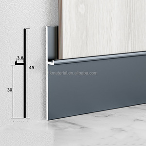 Battiscopa Moderno in Lega di Alluminio per Appartamenti e Hotel, Accessori per Pavimenti Resistenti all'Acqua ed Ecologici - Product Image 6