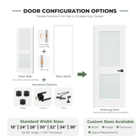 Porte intérieure commerciale moderne en verre USA, 2 vitres, pour garde-manger, en bois blanc, avec portes en verre dépoli pour la maison