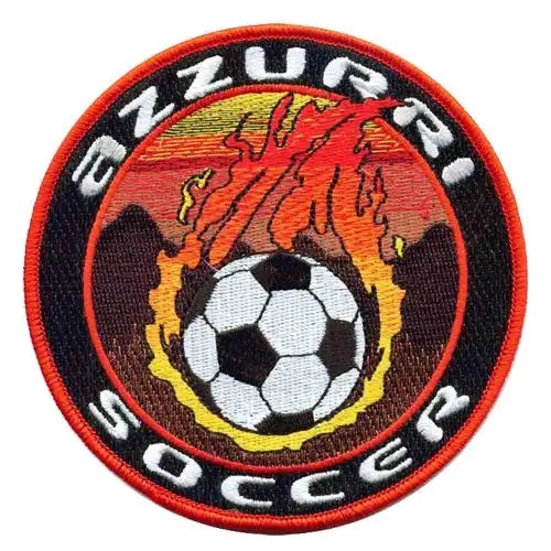 Clothing Woven Clothing Twill Embroidery Badges 3D Woven Soccer Sticker Patches For Clothing
