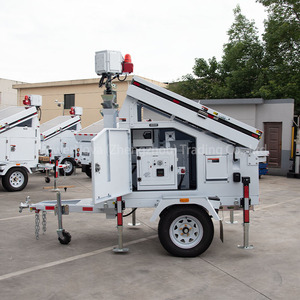 Tour d'éclairage solaire sur <span class=keywords><strong>remorque</strong></span> avec caméra PTZ 4G et Wi-Fi, couleur personnalisée, mât <span class=keywords><strong>de</strong></span> 7 m, avec caméra <span class=keywords><strong>de</strong></span> vidéosurveillance pour éclairage extérieur - Product Image 2