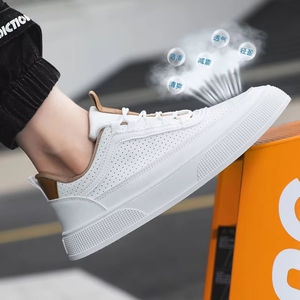 Nouveau Offre Spéciale fond épais à la mode polyvalent hommes modèles de marche en plein air fond souple petites chaussures blanches chaussures décontractées - Product Image 3