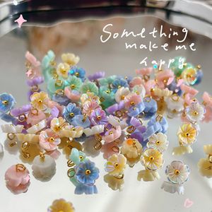 Resin <b>Flower</b> Pendant 8mm Ab Colorful Five Petal Charm For Jewelry Making Diy <b>Bracelet</b> Earring Accessories Unisex Spring 2024 - Product Image 3