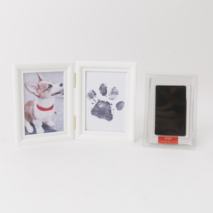 Cadeau pour les amoureux des chiens, kit de cadre photo avec <span class=keywords><strong>empreinte</strong></span> de <span class=keywords><strong>patte</strong></span> d'animal, moderne et élégant, en pin de Nouvelle-Zélande, imprimé UV, résistant aux traces de doigts - Product Image 4