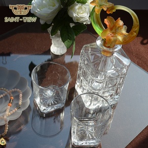 Decantador de Perfume de Cristal Bohemia de Lujo, Hecho a Mano, con Tapones de Flores, 750 ml - Product Image 3