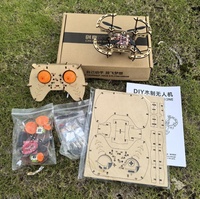 Kit d'avion à quatre rotors en bois spécial à assembler soi-même pour l'enseignement et la formation, adapté aux enfants de 5 à 7 ans, unisexe