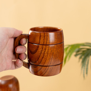Mug à whisky personnalisé <span class=keywords><strong>en</strong></span> bois brûlé, avec poignée, résistant aux hautes températures, carbonisé, à large base, solide et anti-brûlure - Product Image 1