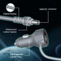 Chargeur de voiture Starlink Mini 3-en-1 USB-C/USB-A, étanche IP68, DC 12V-24V, charge rapide, 5M, utilisation universelle