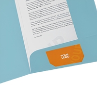 Carpeta de Presentación de Documentos Personalizada de Fábrica, con Bolsillo para Papel A4, Logotipo Impreso, Plegable, para Empresas