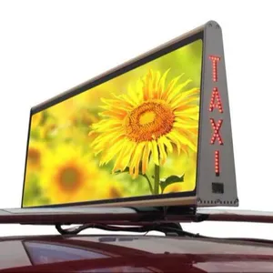 P2.5mm P3.33mm Wireless 3G 4G Car Mobile Advertising Taxi Roof Top Led Display Screen