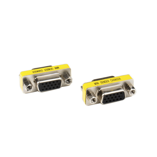 VGA Adapter Female to Female SVGA Coupler HD15 Mini Gender Changer VGA Cable Extender