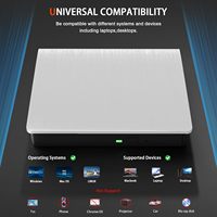 Unidad de CD/DVD Externa USB 3.0 y USB-C, Reproductor de CD/DVD ROM +/-RW Portátil Premium, Lector, Grabador, Quemador para Mac