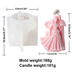Stampo in Silicone per Statuette Aromatiche di Sposi, Strumento per Dolci Fai-da-Te, Stampo per Sapone Artigianale e Gesso a Tema Coppia di Sposi, per San Valentino - Product Image 5
