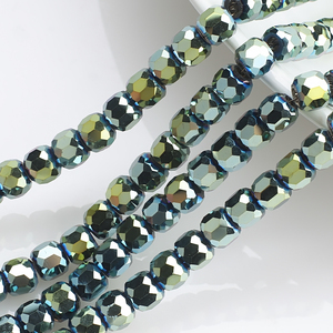 Zhubi, venta al por mayor, cuentas de cristal de tambor facetado de 8MM, cuentas redondas sueltas de piedra de cristal con agujero grande para fabricación de joyería, pulseras DIY - Product Image 4