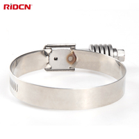 Collier de serrage à vis sans fin en acier inoxydable SUS304 de qualité automobile, réglable, à tension constante, pour utilisation intensive