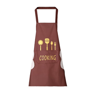 Tablier de lave-vaisselle imperméable en polyester coton biologique toile de nettoyage tabliers de chef de cuisine de cuisine vente en gros avec logo personnalisé - Product Image 3