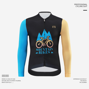 Jersey de Ciclismo Unisex de Manga Larga, Estampado de Bicicletas de Montaña, Secado Rápido, Transpirable, para Ciclismo de Montaña y Carretera, para Hombres y Mujeres - Product Image 4